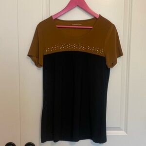 Coldwater Creek Color‎ Block Studded Top Small